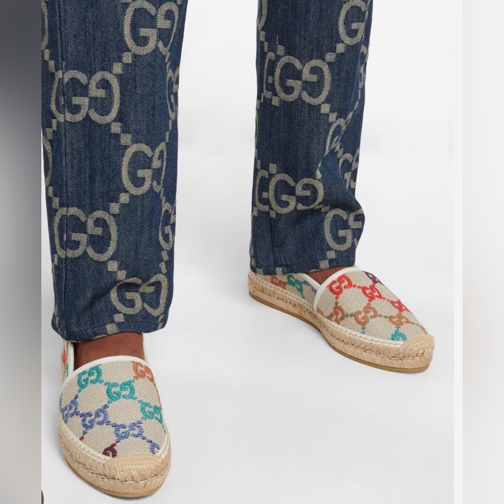 Gucci l’aveugle par amour Beige and Multicolor rainbow 39  Espadrilles Spain 9 - Picture 12 of 12